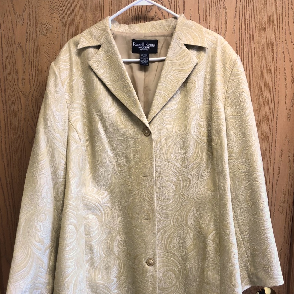 Gold long blazer jacket